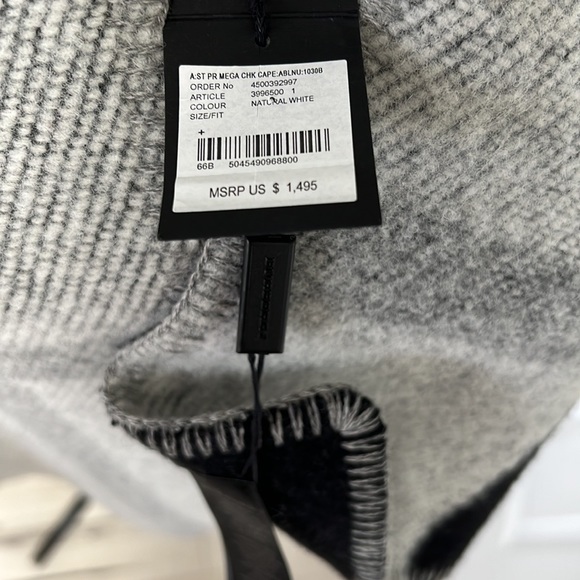 *authentic* NEW Mega check poncho Burberry prorsum collection wool & cashmere - Picture 11 of 12